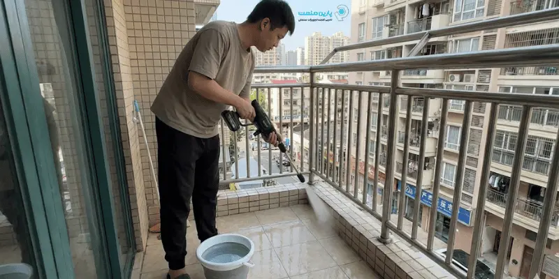 زندگی آپارتمانی آسان‌تر می‌شود؛ نظافت بالکن و خودرو با یک سطل آب